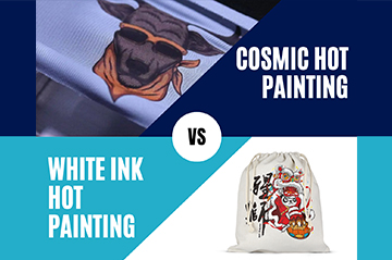 White Ink Hot Painting vs. Cosmic Hot Painting
